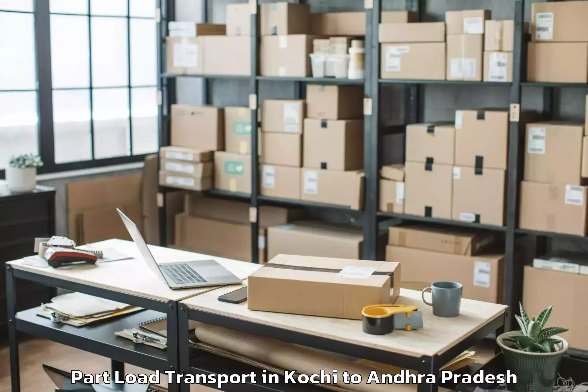 Book Kochi to Undrajavaram Part Load Transport